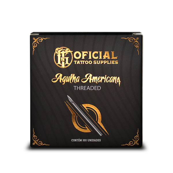 Agulha Americana para Piercing S-14G - Reta -  GT Oficial - 100 un