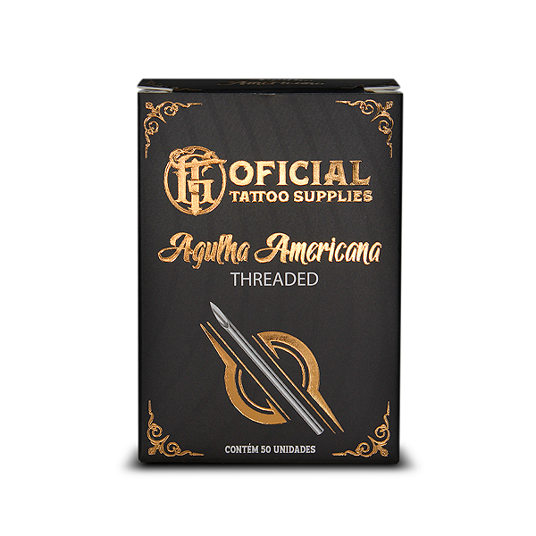 Agulha Americana para Piercing S-8G - Reta -  GT Oficial - 50 un