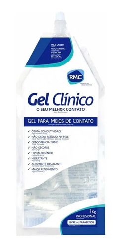Gel Clinico Ultrassom Incolor 1Kg Bag