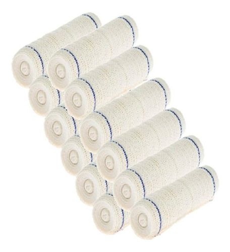 Faixa Atadura De Crepom 12cmX1,20m com 12 Rolos