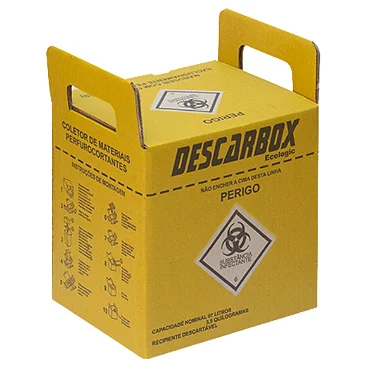 Kit 3x Coletor Perfur 3L Amarelo Descarbox Ecologic