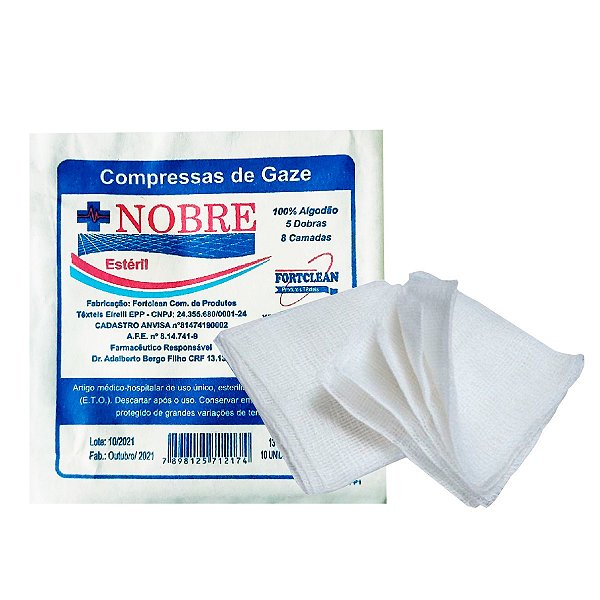 Compressa De Gaze 13 Fios Estéril Nobre com 10un