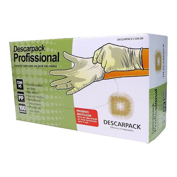 Kit 10x Luva Latex Profissinal com Pó 1000un