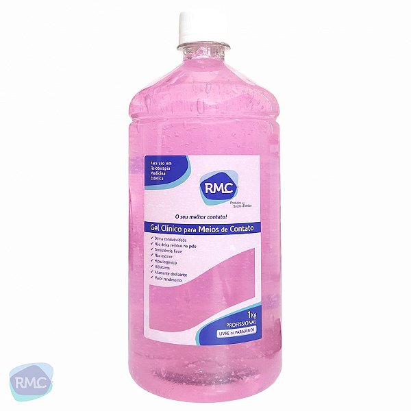 Gel Clinico Ultrassom Rosa 1kg Frasco