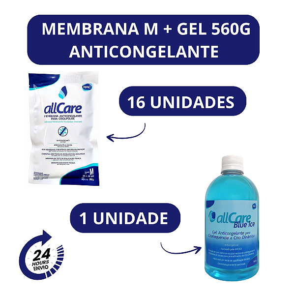 Kit 16 Membranas Manta Anticongelante 30X30 M + 1 Gel Anticongelante Blue Ice 560G