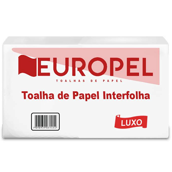 KIT 4X PAPEL TOALHA INTERFOLHA 500G 19X20 EUROPEL LUXO