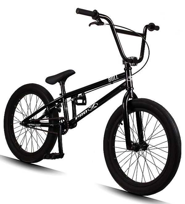 Bicicleta Bmx BULL Aro 20 Aço Hi-Ten Pedivela 3 peças Central MID - Preto