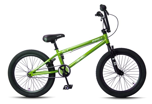 Bicicleta Bmx Série 7 Aro 20 Aço Hi-Ten U-Brake - Verde Metálico