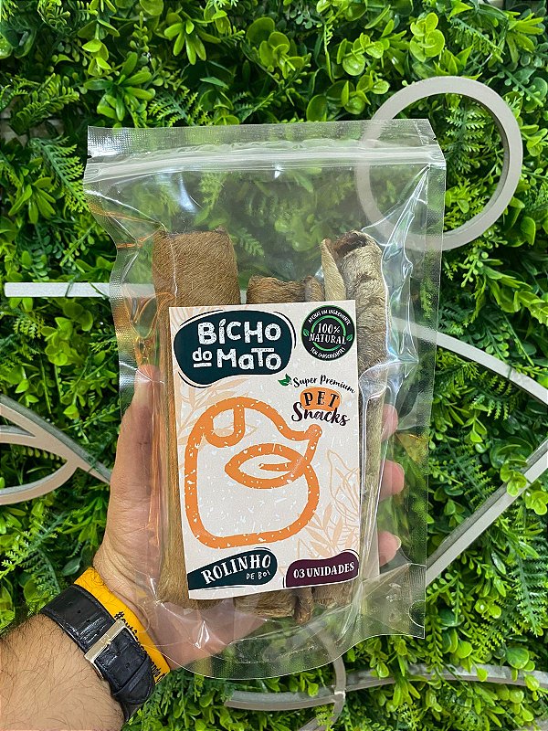 Rolinho de Boi (pele bovina enrolada) 3un - Bicho do Mato