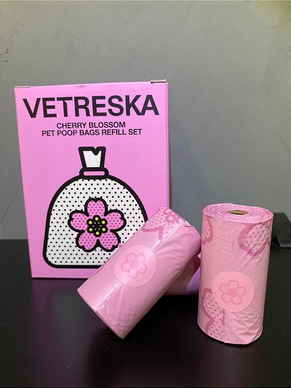 Saco Biodegradável Refil Flor de Cerejeira - Vetreska