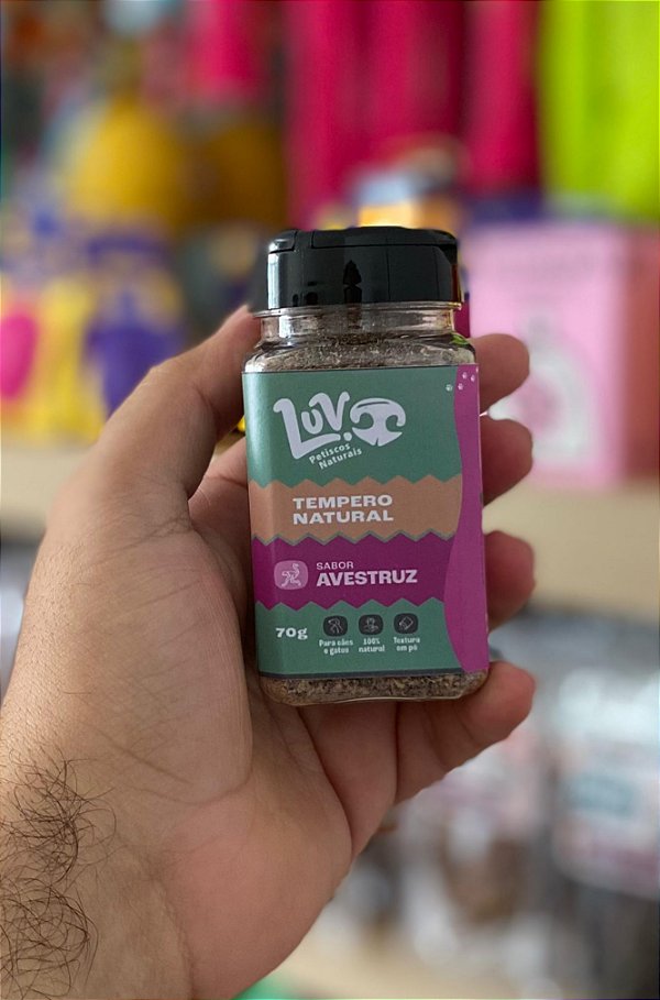 Tempero Natural (Pó Saborizante) de Avestruz 70g - LUV