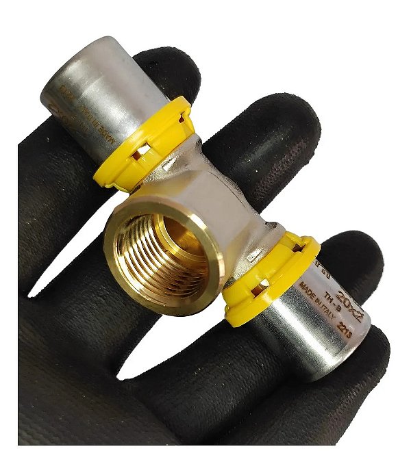 TEE FEMEA P/GAS 20MM X 1/2" X 20MM - PRENSAR