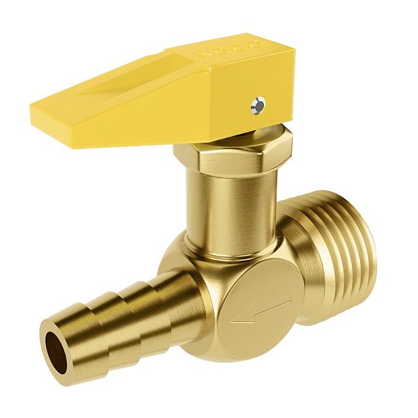 VÁLVULA P/ GÁS 1/2" X 3/8" BM RETA COM FUNÇÃO CORTA FOGO