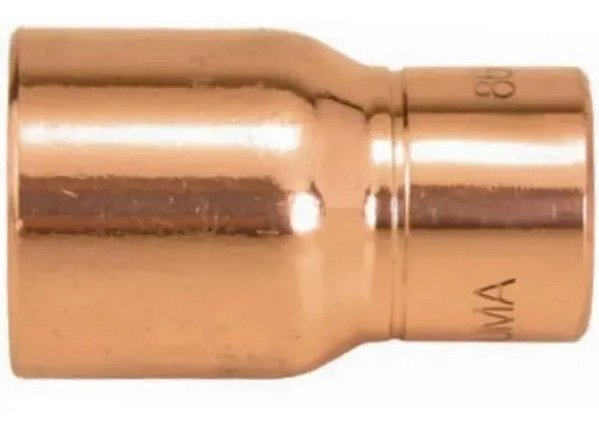 LUVA REDUÇÃO DE COBRE 28MM X 22MM ELUMA - P/ ÁGUA, GAS E REFRIGERAÇÃO