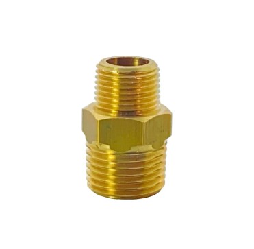 NIPLE REDUÇÃO 1/2" NPT X 3/8 NPT - LATÃO