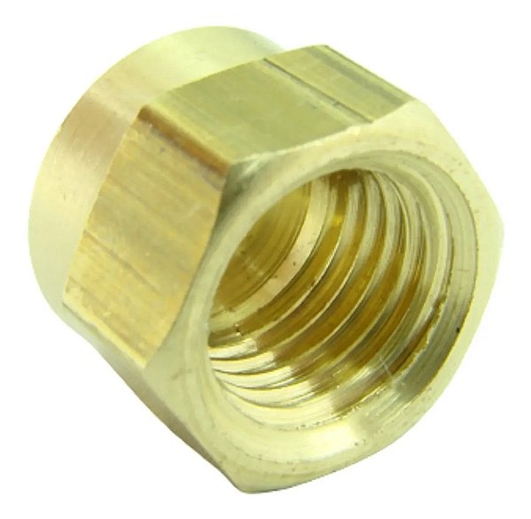 PORCA FLANGE 3/8 SAE LATAO USINADA PARA GÁS E REFRIGERAÇÃO