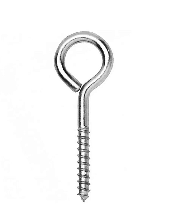 PARAFUSO GANCHO PITAO FECHADO 6MM - GALVANIZADO