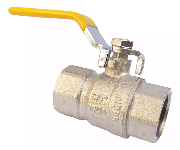 VÁLVULA DE ESFERA P/ GAS - 3/4" X 3/4" FÊMEA - DN20 MOP 5