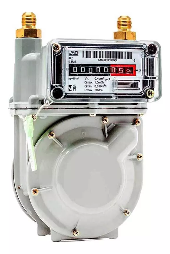 MEDIDOR DE GÁS GLP E GN MODELO G0.6 LAO - RESIDENCIAL