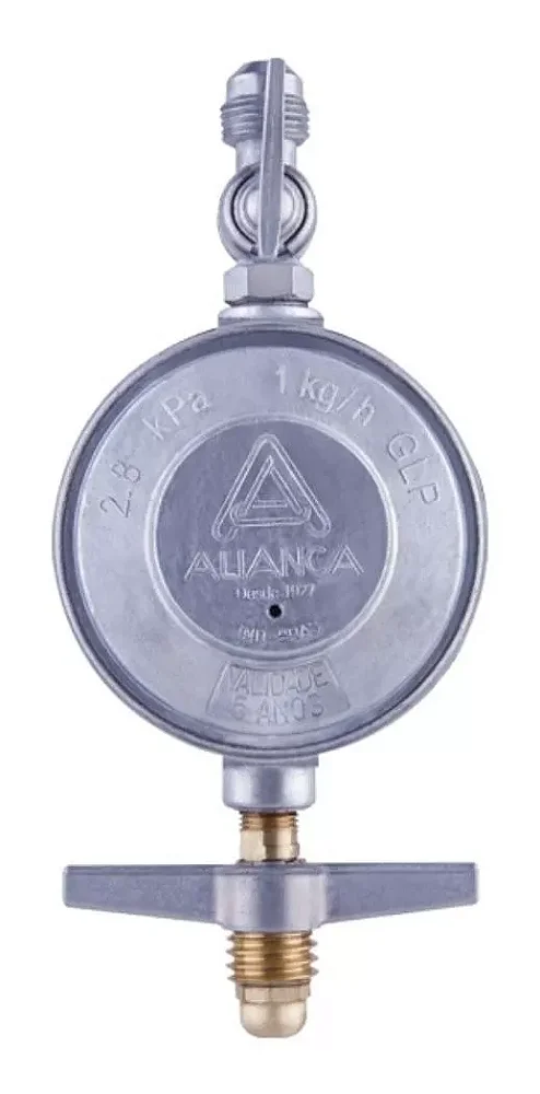 Regulador Gás Aliança 1kg/h 506/01 Borboleta P13 x 3/8 SAE - Para instalação com medidor de gás