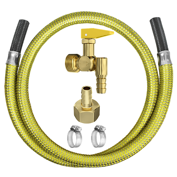 KIT INSTALACAO DE FOGAO E COOKTOP C/ REGISTRO CORTA FOGO 90º MANGUEIRA DE 1,5m