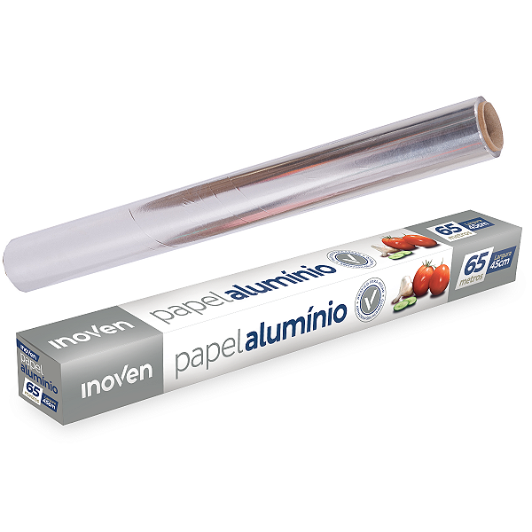 Papel Alumínio Rolo 45 Cm X 65 Metros - Inoven