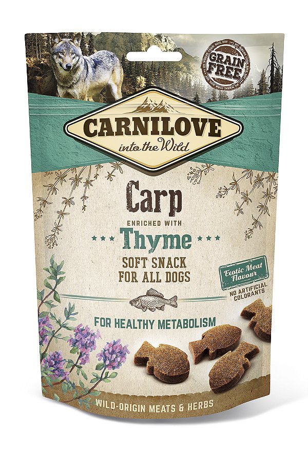 Snack Macio de Carpa e Tomilho 200g - Carnilove