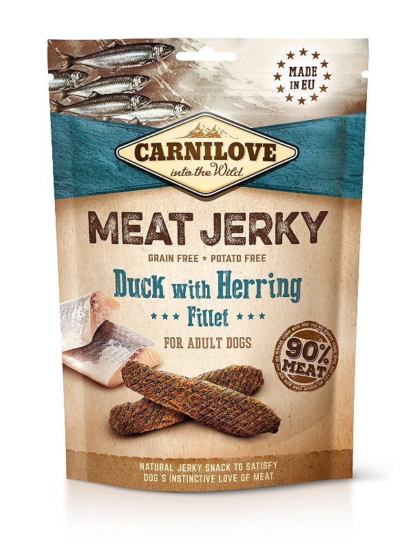 Jerky Bar Pato e Arenque 100gr - Carnilove
