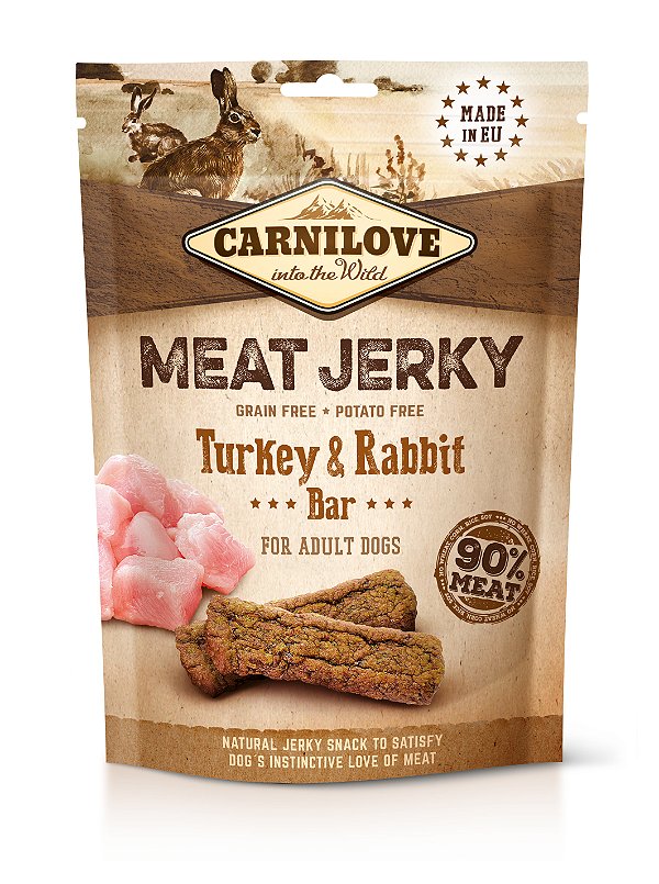 Jerky Bar Peru e Coelho 100gr - Carnilove