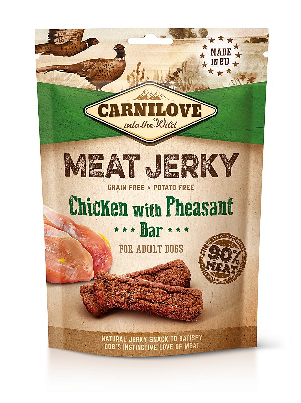 Jerky Bar Frango e Faisão 100gr - Carnilove