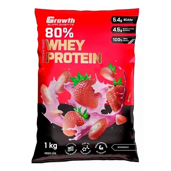 WHEY CONCENTRADO 80% WHEY PROTEIN - GROWTH SUPLEMENTS