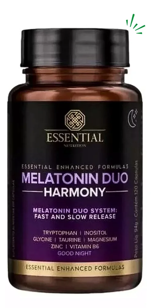 MELATONIN DUO HARMONY 120 CAPS - ESSENTIAL NUTRITION