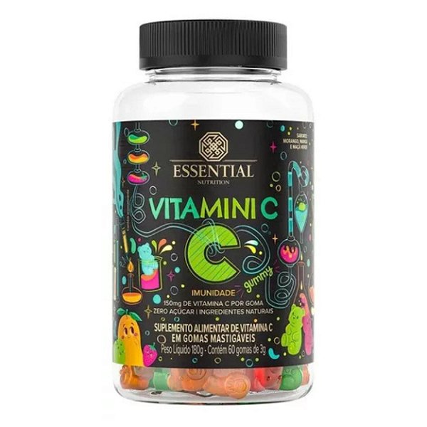 VITAMINII C IMUNIDADE INFANTIL GUMMY 60 GOMAS 180G - ESSENTIAL NUTRITION