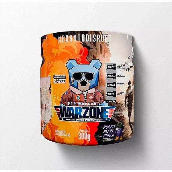 WARZONE PRE WORKOUT 300GR - -PURPLE HEART PUNCH