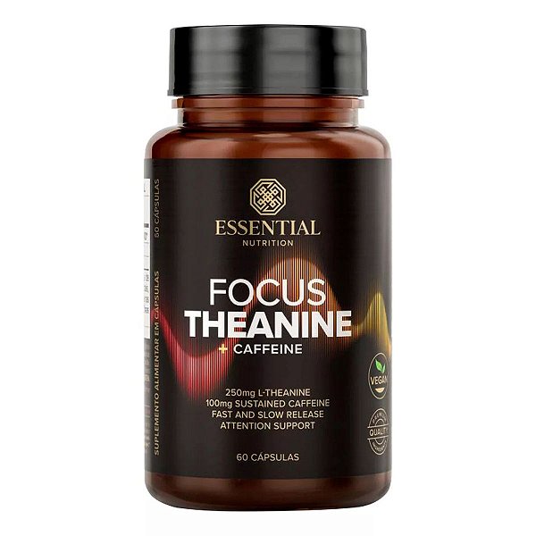 FOCUS THEANINE + CAFEINA 60 CAPSULAS -  ESSENTIAL NUTRITION