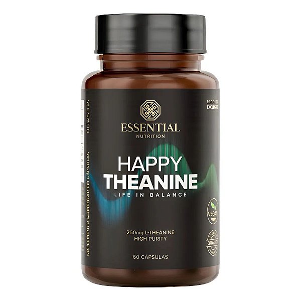 HAPPY THEANINE 250MG 60 CAPS - ESSENTIAL NUTRITION