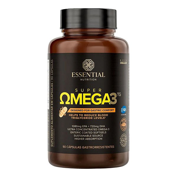 SUPER OMEGA 3 TG GASTRO 90 CAPS - ESSENTIAL NUTRITION