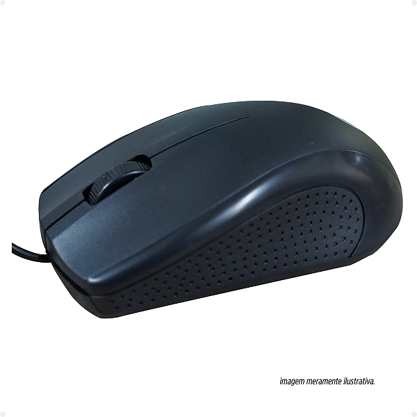 MOUSE USB OPTICO BRAZILPC BPC-M201 1000 DPI PRETO 1.2M (114X64X36) BOX   I