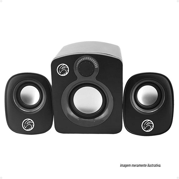 CAIXA DE SOM BRAZIL PC 2.1 C/ SUBWOOFER USB BPC-SP203 PRETO  BOX   I