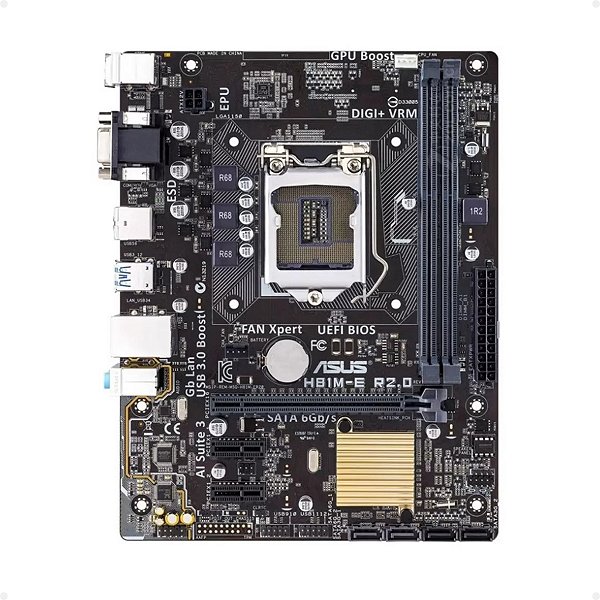 PLACA MAE DESK ASUS 1150 H81M-E R2.0 (2xDDR3/3xPCIE/1xVGA/1xDVI-D/2xUSB3.0/REDE/SOM) OEM   I