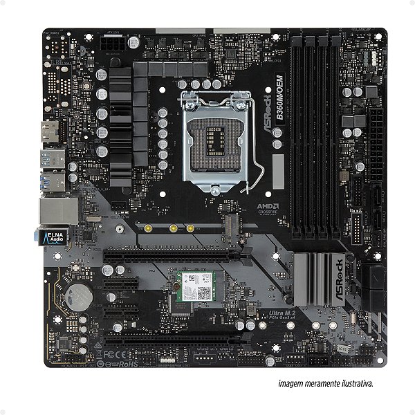 PLACA MAE DESK ASROCK 1151 B360M/OEM (4xDDR4/1xHDMI/1xM.2/1xWIFI M.2/2xUSB3.1/REDE/AUDIO) BOX   I