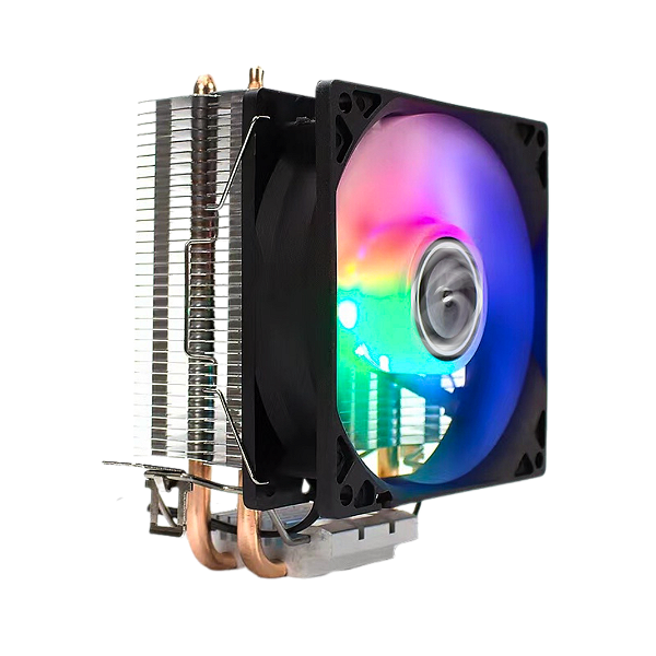 COOLER BRAZILPC GAMER CL-SA90R 2 HEATPIPE 100W LED P/ INTEL E AMD (115x/1200/1700/AMx) BOX   IMPO