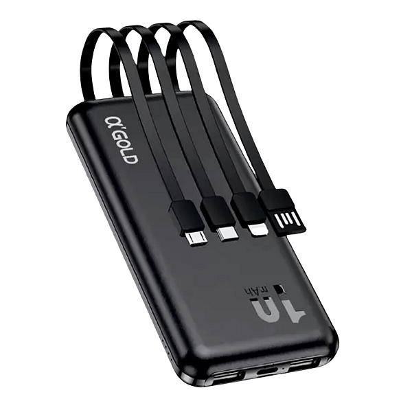 CARREGADOR PORTATIL POWERBANK A''GOLD BTE-29 10000MHA BOX