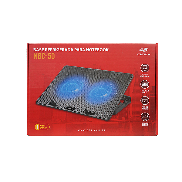 BASE PARA NOTEBOOK 15,6´ C3TECH - NBC-50V2BK BOX