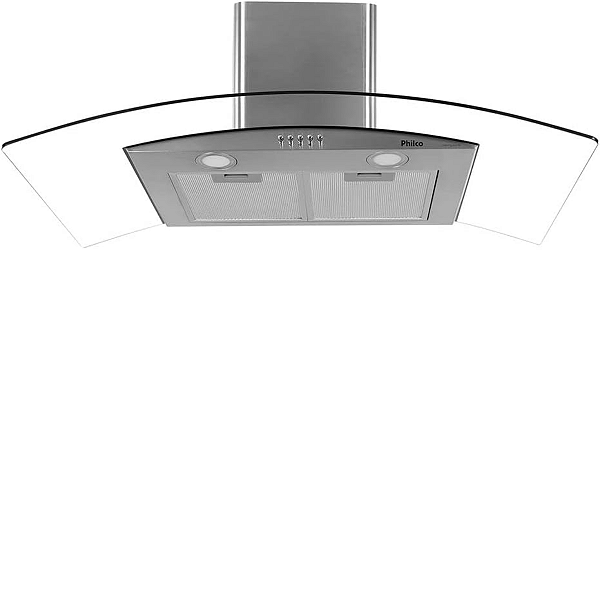 COIFA E DEPURADOR DE PAREDE PHILCO  PCO 90G  DUPLA FILTRAGEM CURVA INOX 2 EM 1 90CM 220W 220V (OUTLE
