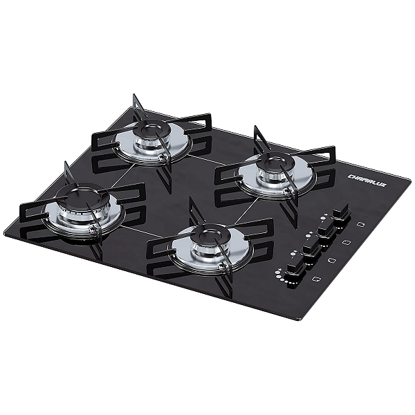 FOGAO COOKTOP CHAMALUX 4 BOCAS ULTRA CHAMA 127V/220V (OUTLET) OPEN