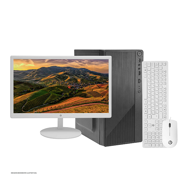 Computador Completo Intel i5 4ª Geração, 8GB DDR3, SSD 240GB, Monitor 20'' + Kit Teclado e Mouse