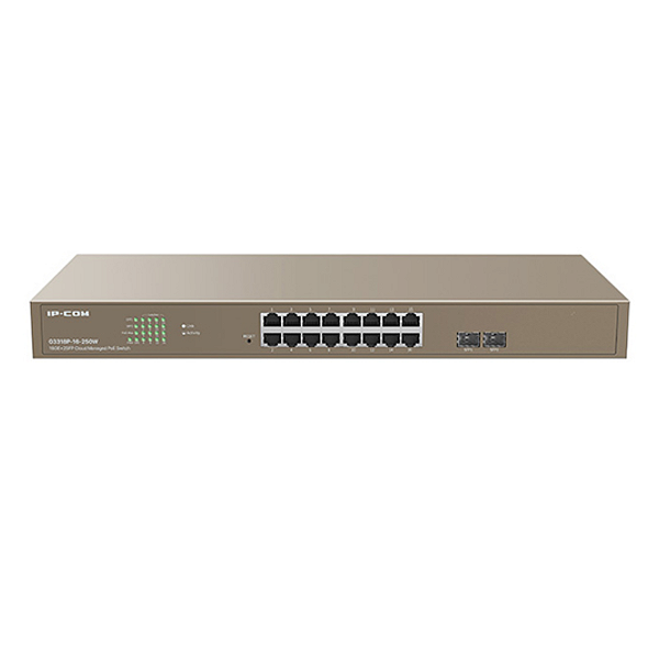 SWITCH IP-COM G3318P-16-250W GIGABIT 16 PORTAS GE .2 SFP GERENCIAVEL EM NUVEM 10/100/1000 BOX I