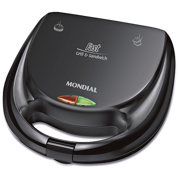 SANDUICHEIRA MONDIAL FAST GRILL 2 EM 1 S-12 750W 220V PRETO (OUTLET) OPEN