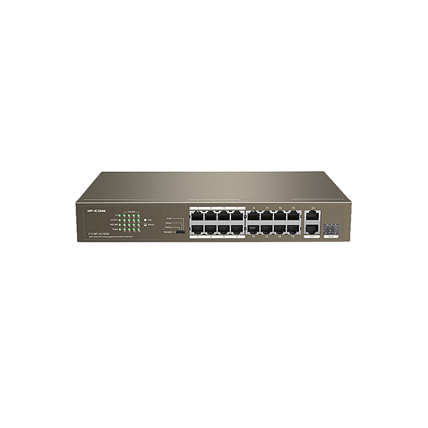 SWITCH IP-COM F1118P-16-150W 16 PORTAS 10/100/1000 POE NAO GERENCIADO BOX I